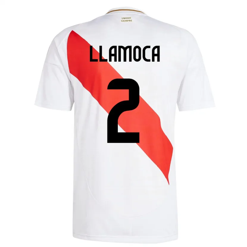 Danxen Men Peru Braelynn Llamoca #2 White Home Jersey 24-26 T-Shirt