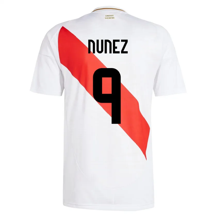 Danxen Men Peru Pierina Núñez #9 White Home Jersey 24-26 T-Shirt