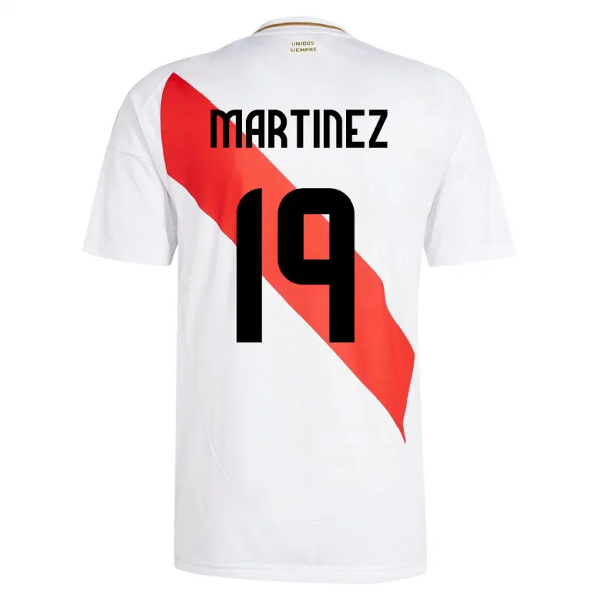 Danxen Men Peru Nahomi Martínez #19 White Home Jersey 24-26 T-Shirt