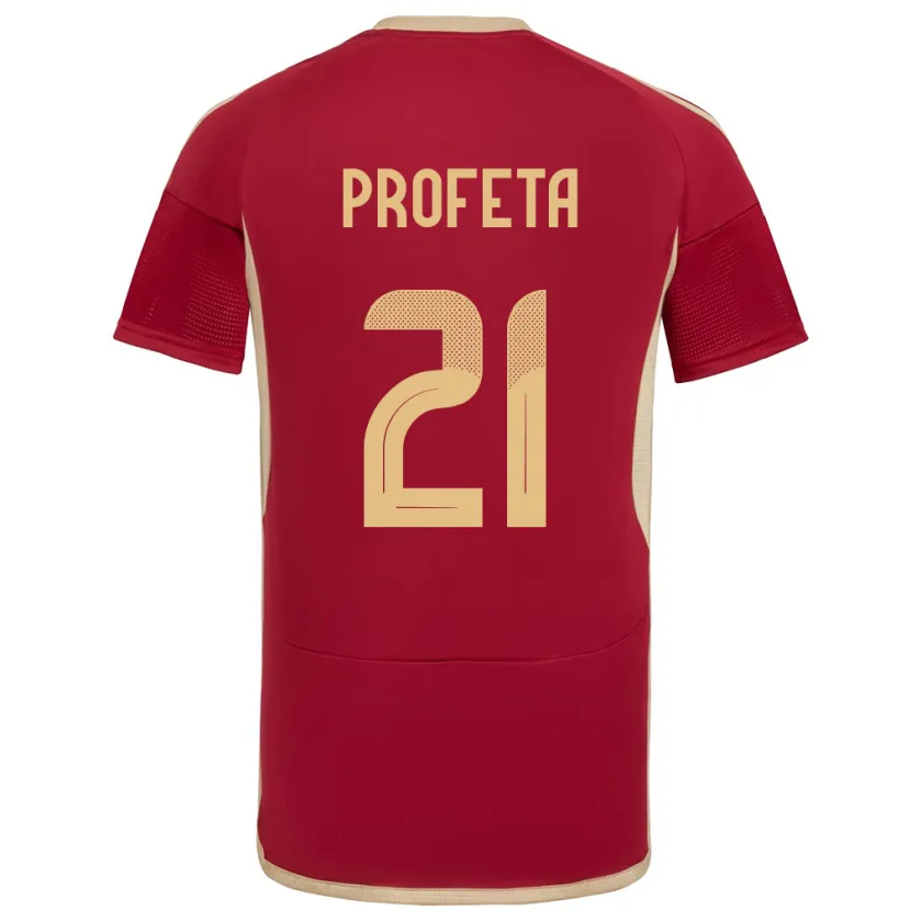 Danxen Men Venezuela Nicola Profeta #21 Burgundy Home Jersey 24-26 T-Shirt