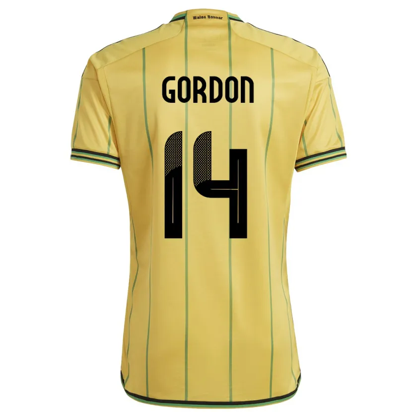 Danxen Men Jamaica Ashton Gordon #14 Yellow Home Jersey 24-26 T-Shirt