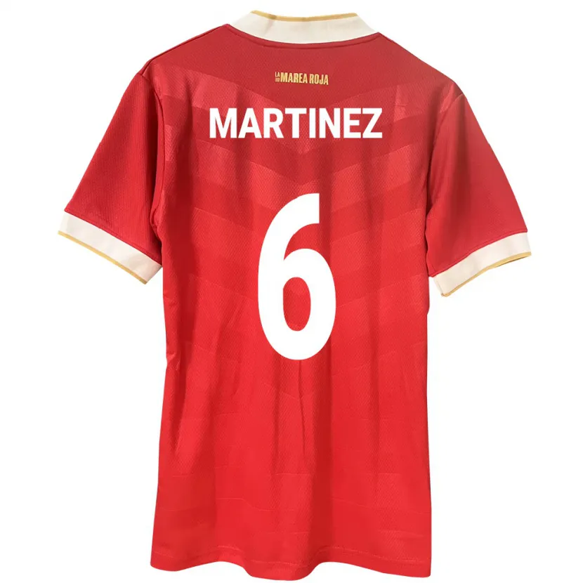 Danxen Men Panama Christian Martínez #6 Red Home Jersey 24-26 T-Shirt