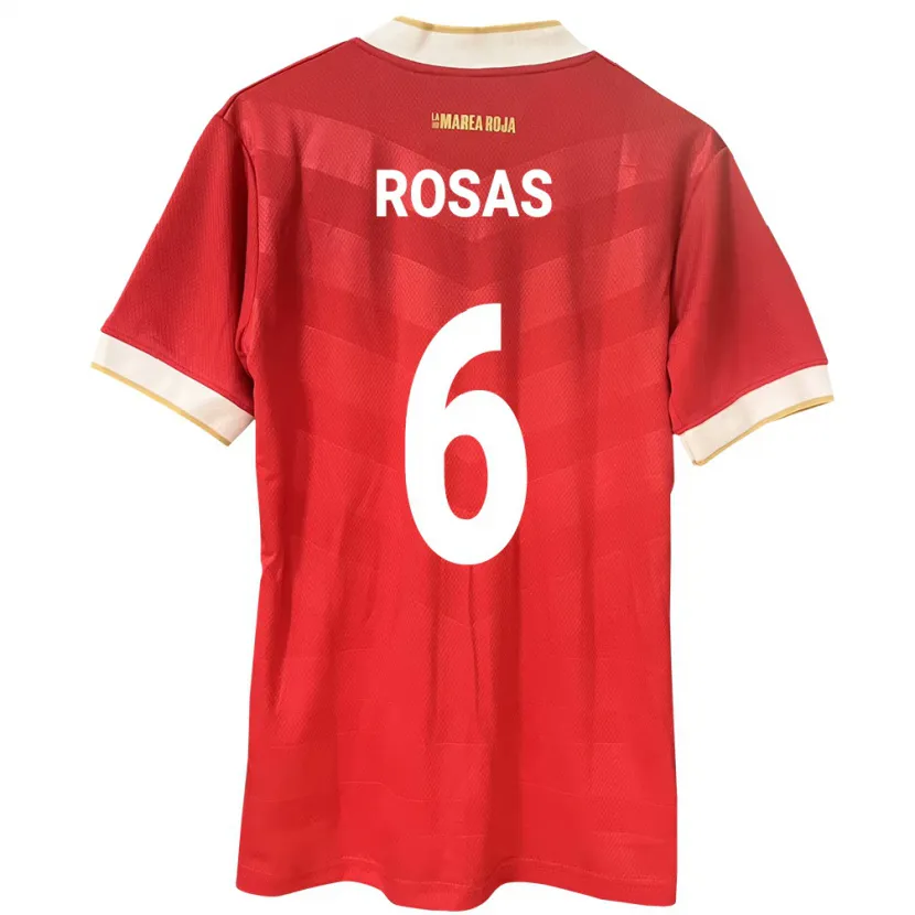 Danxen Men Panama Meredith Rosas #6 Red Home Jersey 24-26 T-Shirt