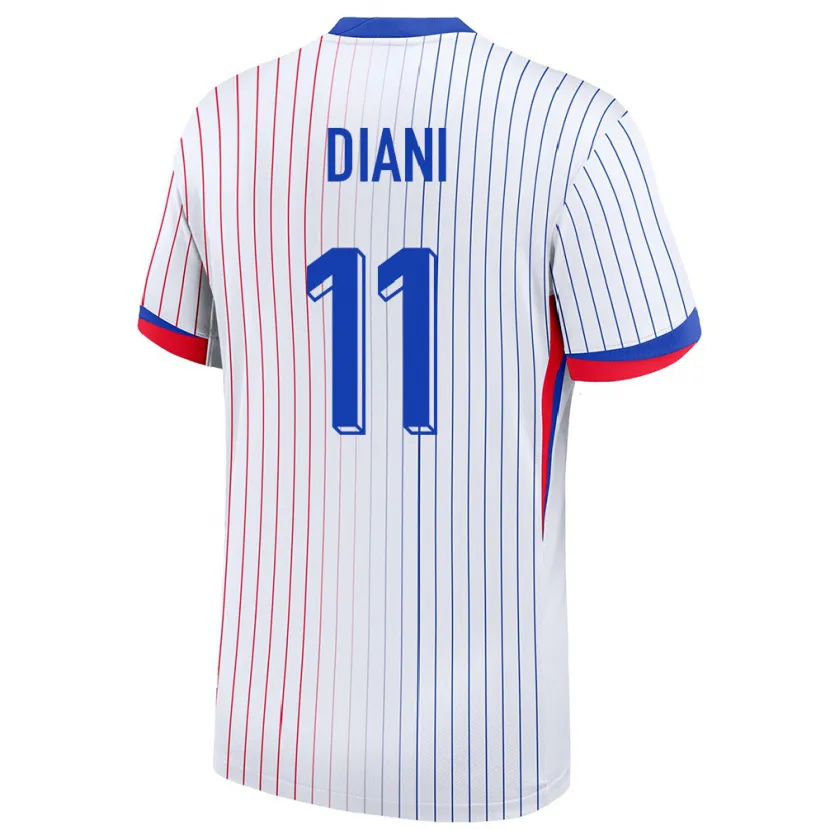 Danxen Men France Kadidiatou Diani #11 White Away Jersey 24-26 T-Shirt