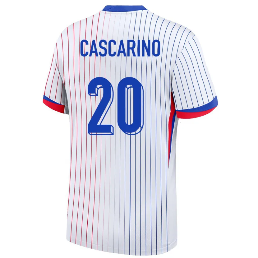 Danxen Men France Delphine Cascarino #20 White Away Jersey 24-26 T-Shirt