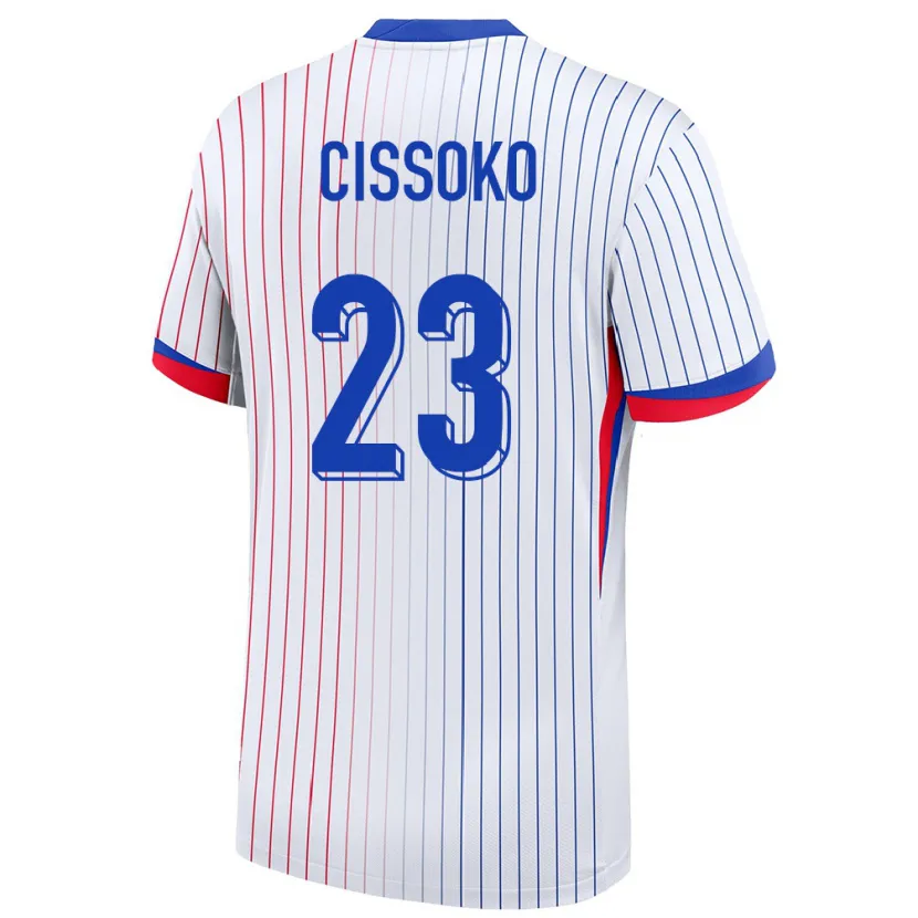 Danxen Men France Hawa Cissoko #23 White Away Jersey 24-26 T-Shirt