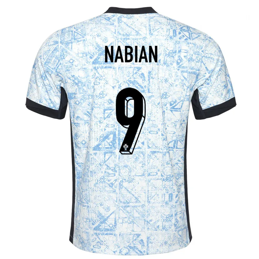 Danxen Men Portugal Herculano Nabian #9 Cream Blue Away Jersey 24-26 T-Shirt