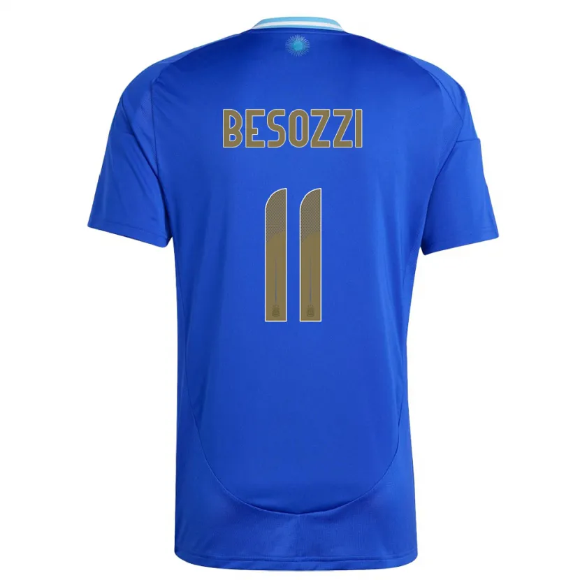 Danxen Men Argentina Lucas Besozzi #11 Blue Away Jersey 24-26 T-Shirt