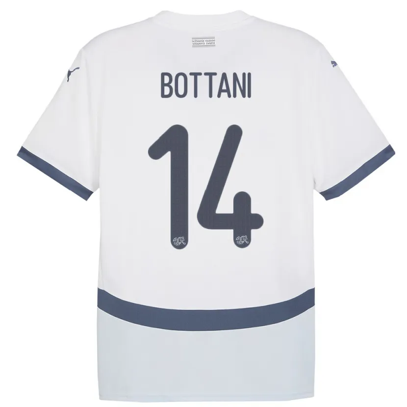 Danxen Men Switzerland Mattia Bottani #14 White Away Jersey 24-26 T-Shirt