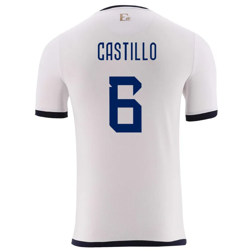 Danxen Men Ecuador Byron Castillo #6 White Away Jersey 24-26 T-Shirt