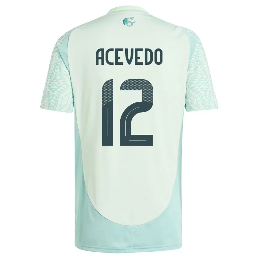 Danxen Men Mexico Carlos Acevedo #12 Linen Green Away Jersey 24-26 T-Shirt