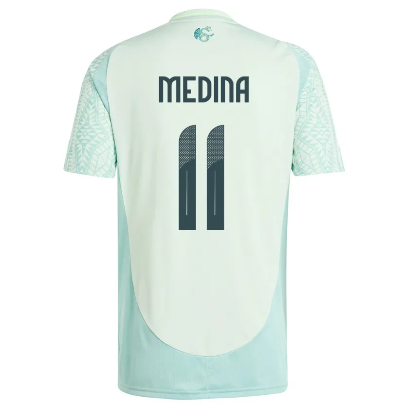 Danxen Men Mexico Diego Medina #11 Linen Green Away Jersey 24-26 T-Shirt
