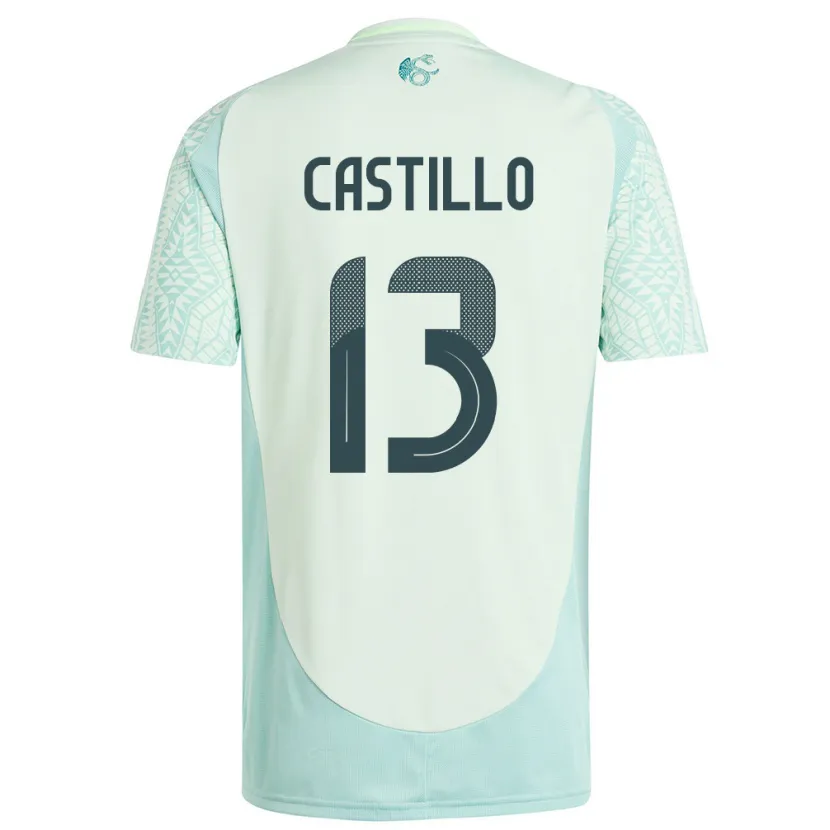 Danxen Men Mexico Jose Castillo #13 Linen Green Away Jersey 24-26 T-Shirt