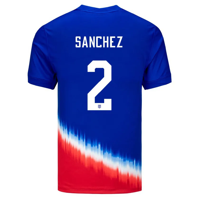 Danxen Men United States Ashley Sanchez #2 Blue Away Jersey 24-26 T-Shirt