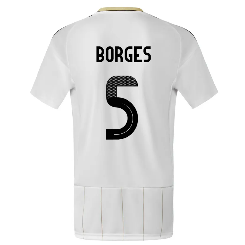 Danxen Men Costa Rica Celso Borges #5 White Away Jersey 24-26 T-Shirt