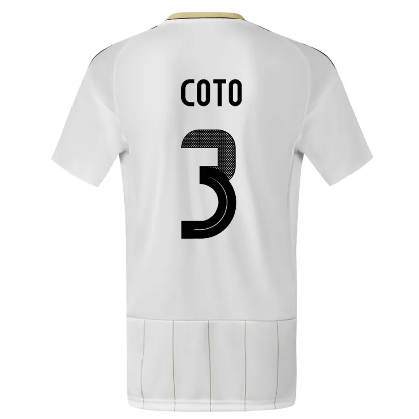 Danxen Men Costa Rica Maria Coto #3 White Away Jersey 24-26 T-Shirt