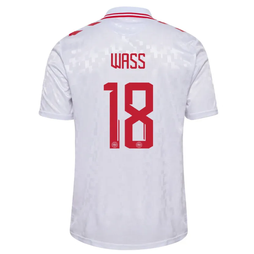 Danxen Men Denmark Daniel Wass #18 White Away Jersey 24-26 T-Shirt