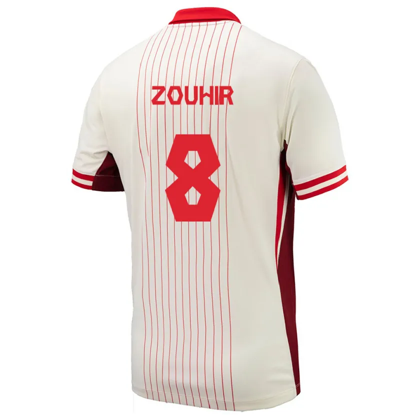 Danxen Men Canada Rida Zouhir #8 White Away Jersey 24-26 T-Shirt