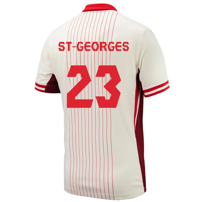 Danxen Men Canada Bianca St-Georges #23 White Away Jersey 24-26 T-Shirt