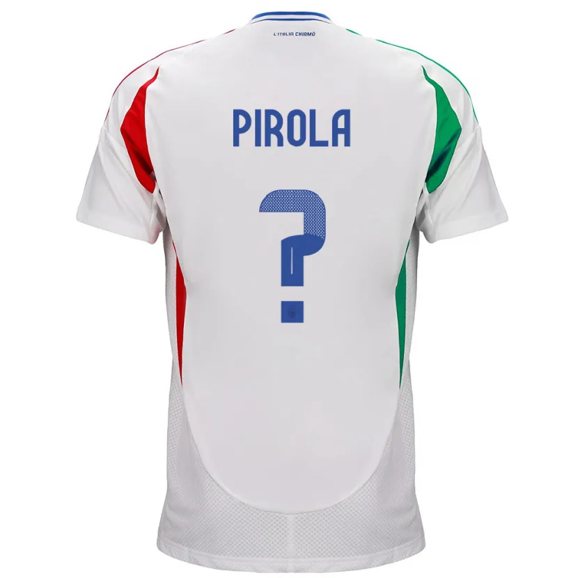 Danxen Men Italy Lorenzo Pirola #0 White Away Jersey 24-26 T-Shirt