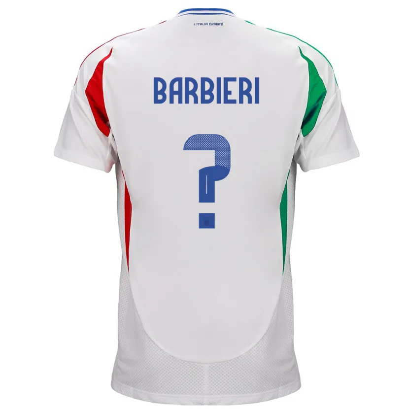 Danxen Men Italy Tommaso Barbieri #0 White Away Jersey 24-26 T-Shirt