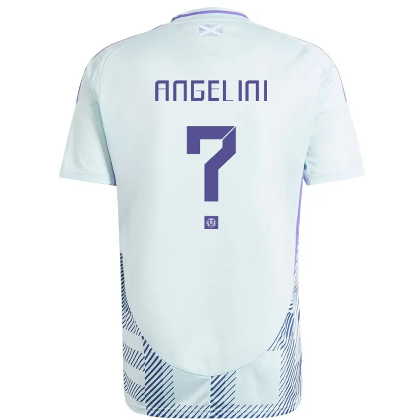 Danxen Men Scotland Vincent Angelini #0 Light Mint Blue Away Jersey 24-26 T-Shirt