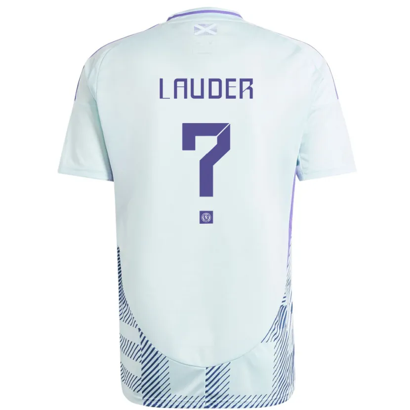 Danxen Men Scotland Hayley Lauder #0 Light Mint Blue Away Jersey 24-26 T-Shirt