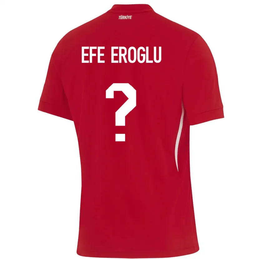 Danxen Men Turkey Cem Efe Eroğlu #0 Red Away Jersey 24-26 T-Shirt