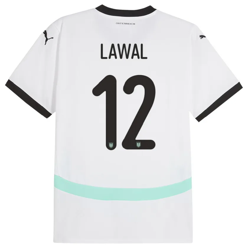 Danxen Men Austria Tobias Lawal #12 White Away Jersey 24-26 T-Shirt