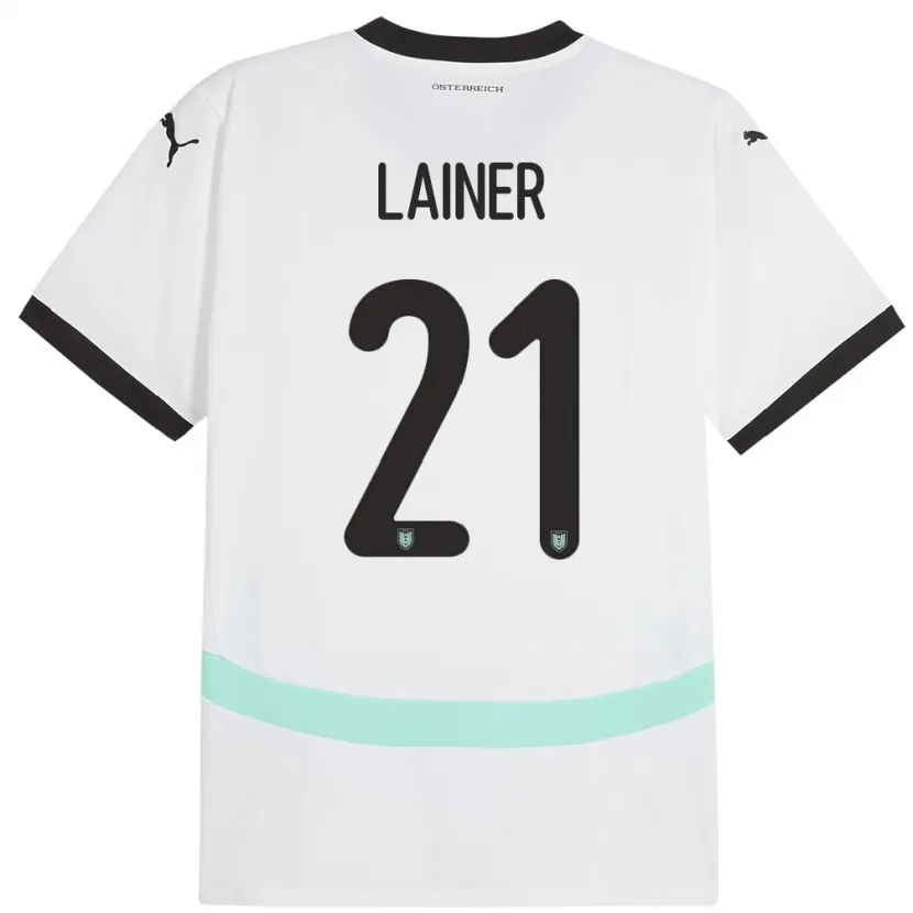 Danxen Men Austria Stefan Lainer #21 White Away Jersey 24-26 T-Shirt