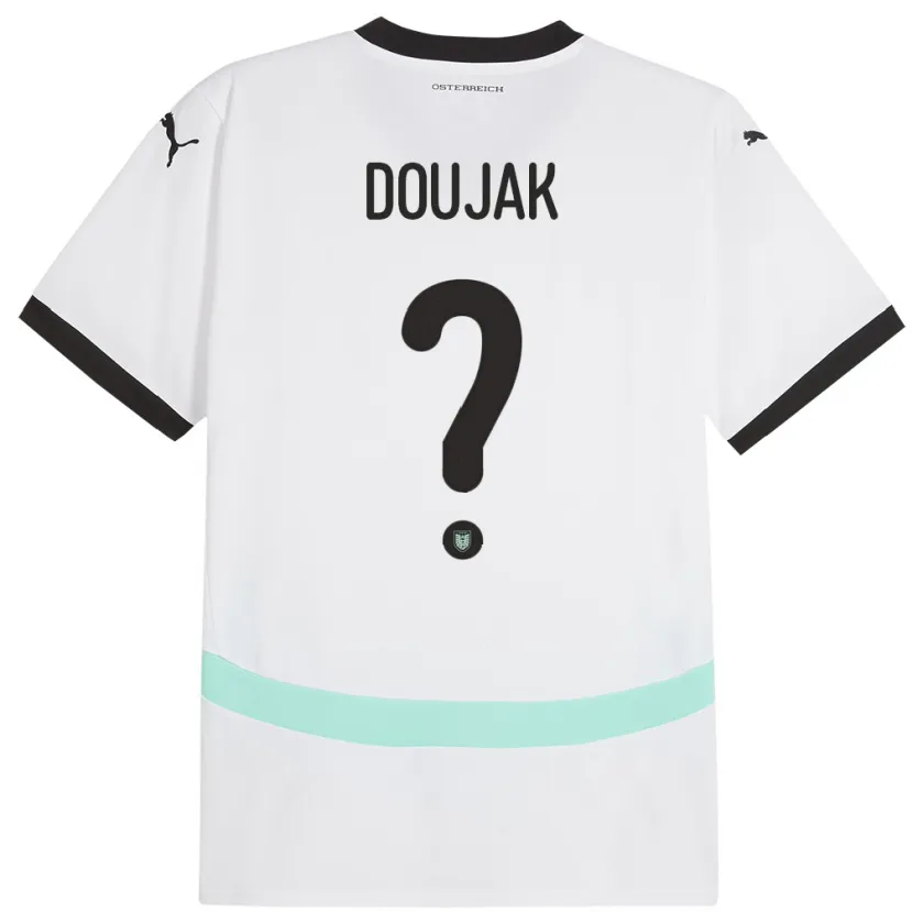 Danxen Men Austria Moritz Doujak #0 White Away Jersey 24-26 T-Shirt