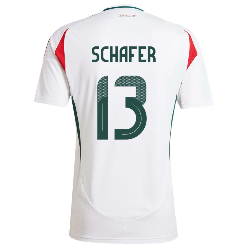 Danxen Men Hungary András Schäfer #13 White Away Jersey 24-26 T-Shirt