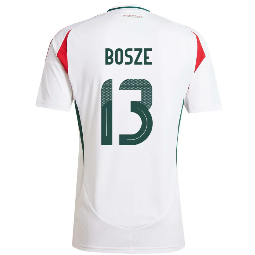 Danxen Men Hungary Levente Bősze #13 White Away Jersey 24-26 T-Shirt