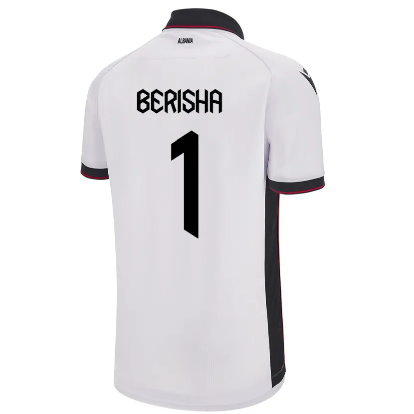 Danxen Men Albania Etrit Berisha #1 White Away Jersey 24-26 T-Shirt