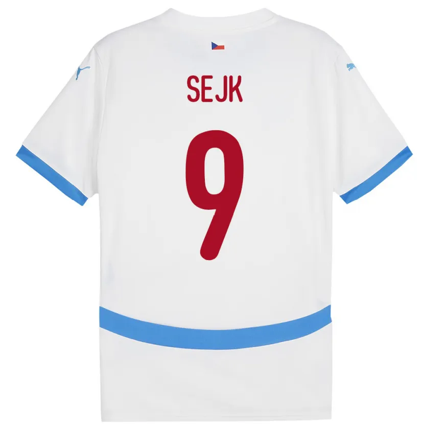 Danxen Men Czech Republic Vaclav Sejk #9 White Away Jersey 24-26 T-Shirt