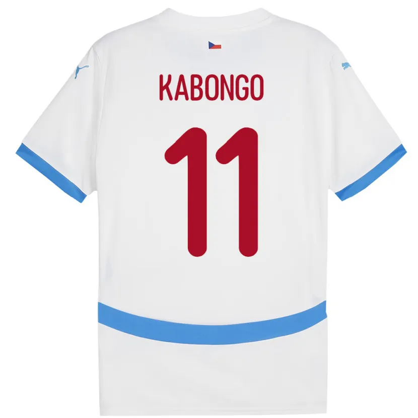 Danxen Men Czech Republic Christophe Kabongo #11 White Away Jersey 24-26 T-Shirt
