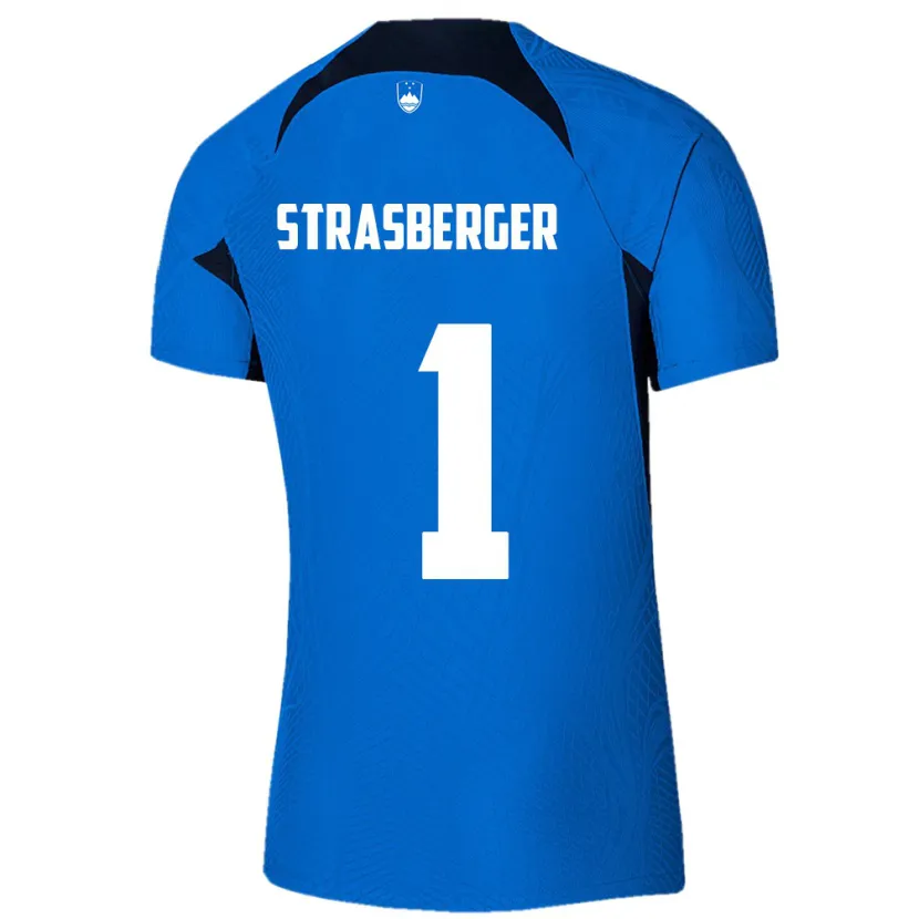 Danxen Men Slovenia Tim Strasberger #1 Blue Away Jersey 24-26 T-Shirt