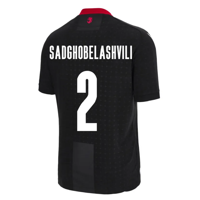 Danxen Men Georgia Gela Sadghobelashvili #2 Black Away Jersey 24-26 T-Shirt