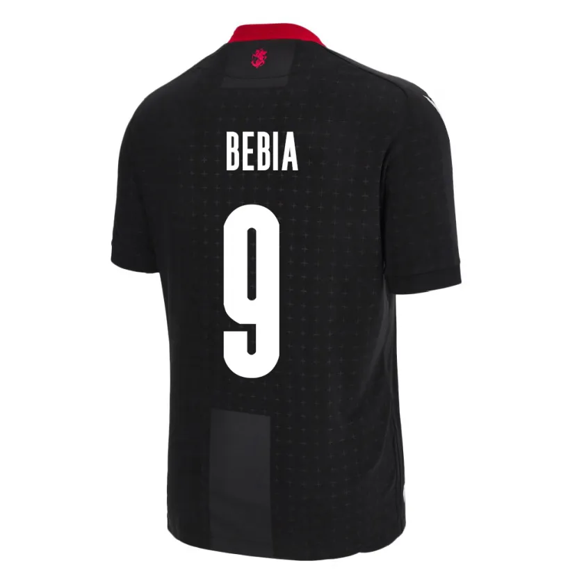 Danxen Men Georgia Maiko Bebia #9 Black Away Jersey 24-26 T-Shirt