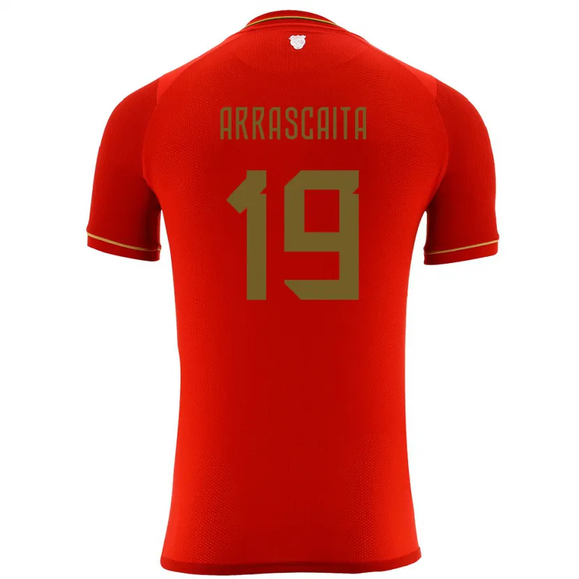 Danxen Men Bolivia Jaime Arrascaita #19 Red Away Jersey 24-26 T-Shirt