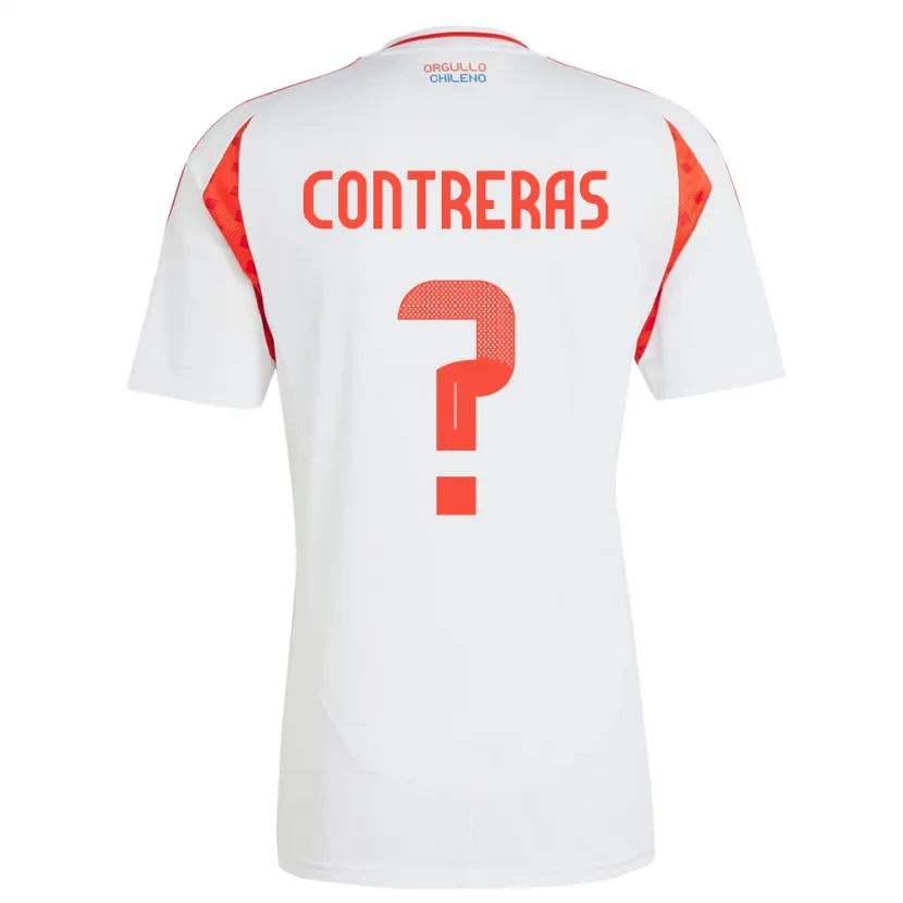 Danxen Men Chile Mathías Contreras #0 White Away Jersey 24-26 T-Shirt
