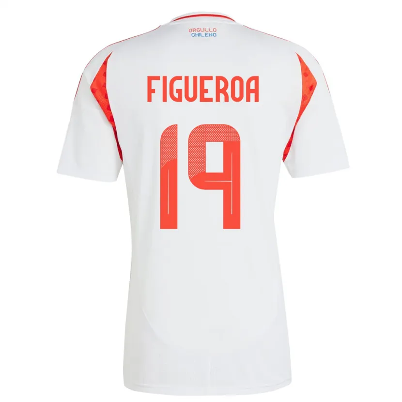 Danxen Men Chile Catalina Figueroa #19 White Away Jersey 24-26 T-Shirt
