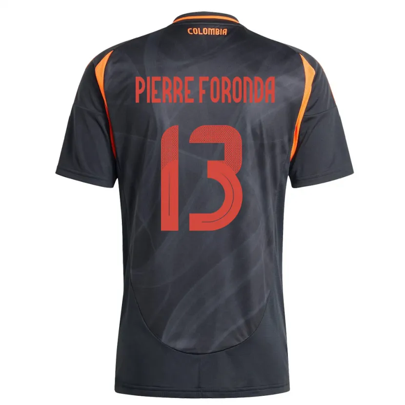 Danxen Men Colombia Jean Pierre Foronda #13 Black Away Jersey 24-26 T-Shirt