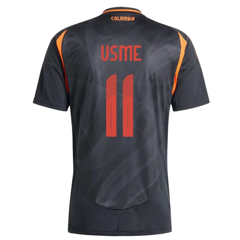 Danxen Men Colombia Catalina Usme #11 Black Away Jersey 24-26 T-Shirt