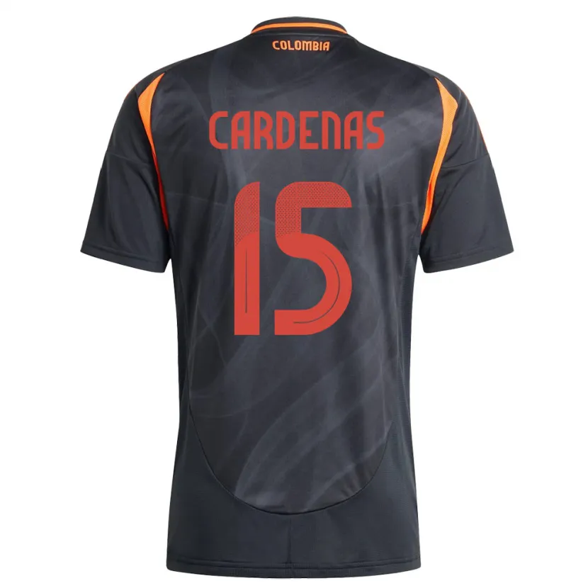 Danxen Men Colombia Wendy Cárdenas #15 Black Away Jersey 24-26 T-Shirt