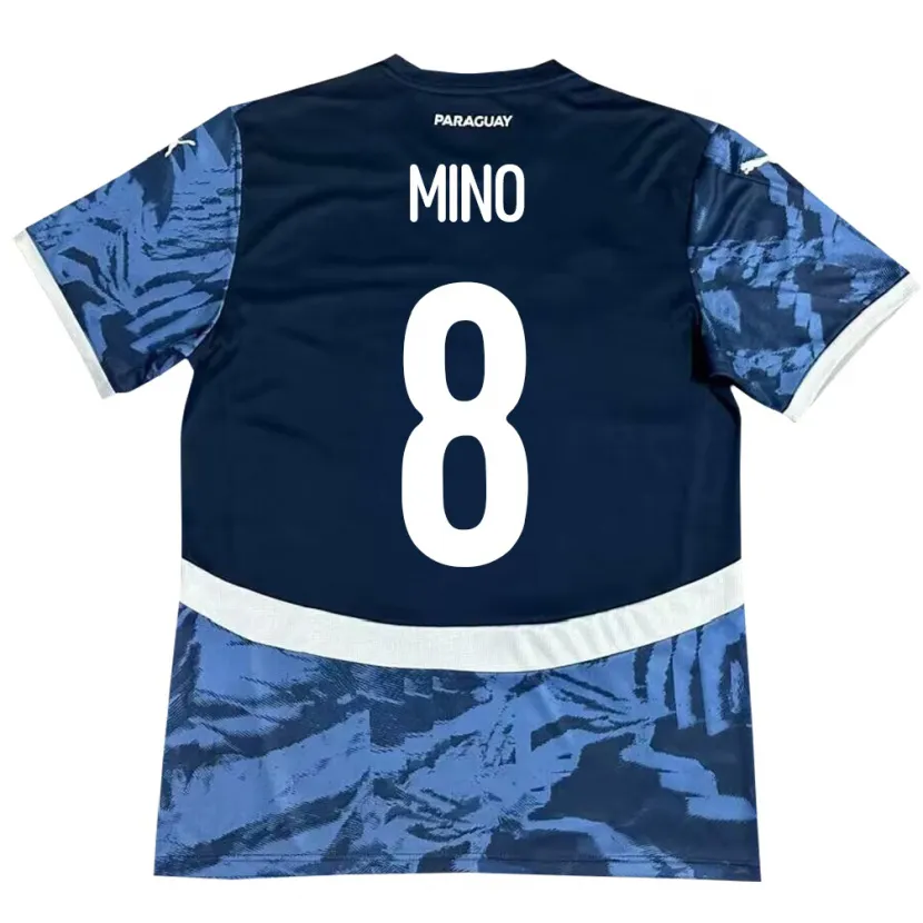 Danxen Men Paraguay Rosa Miño #8 Blue Away Jersey 24-26 T-Shirt