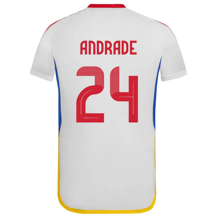 Danxen Men Venezuela Kervin Andrade #24 White Away Jersey 24-26 T-Shirt