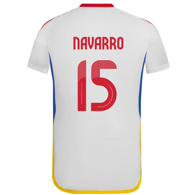 Danxen Men Venezuela Miguel Navarro #15 White Away Jersey 24-26 T-Shirt