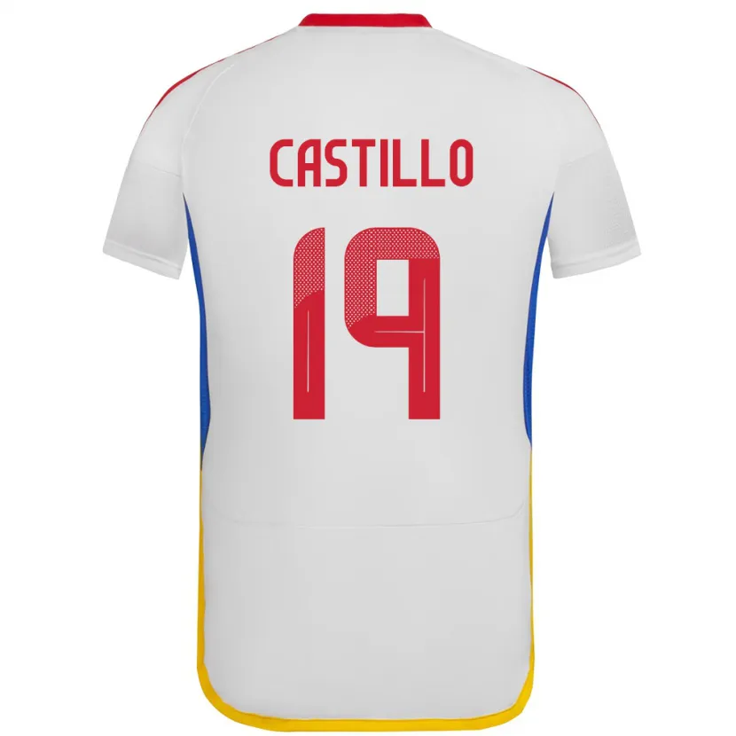 Danxen Men Venezuela Bryan Castillo #19 White Away Jersey 24-26 T-Shirt