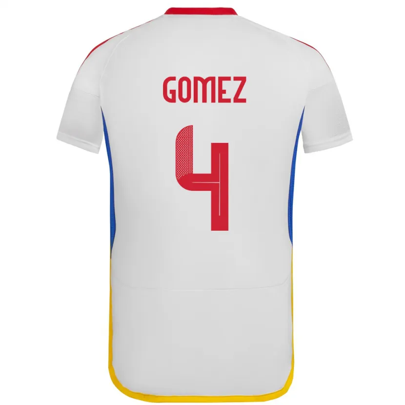 Danxen Men Venezuela Santiago Gómez #4 White Away Jersey 24-26 T-Shirt